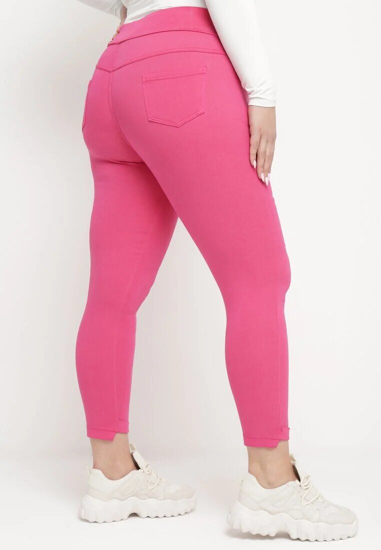queene Pantaloni Skinny Roz închis cu Buzunare Afrina