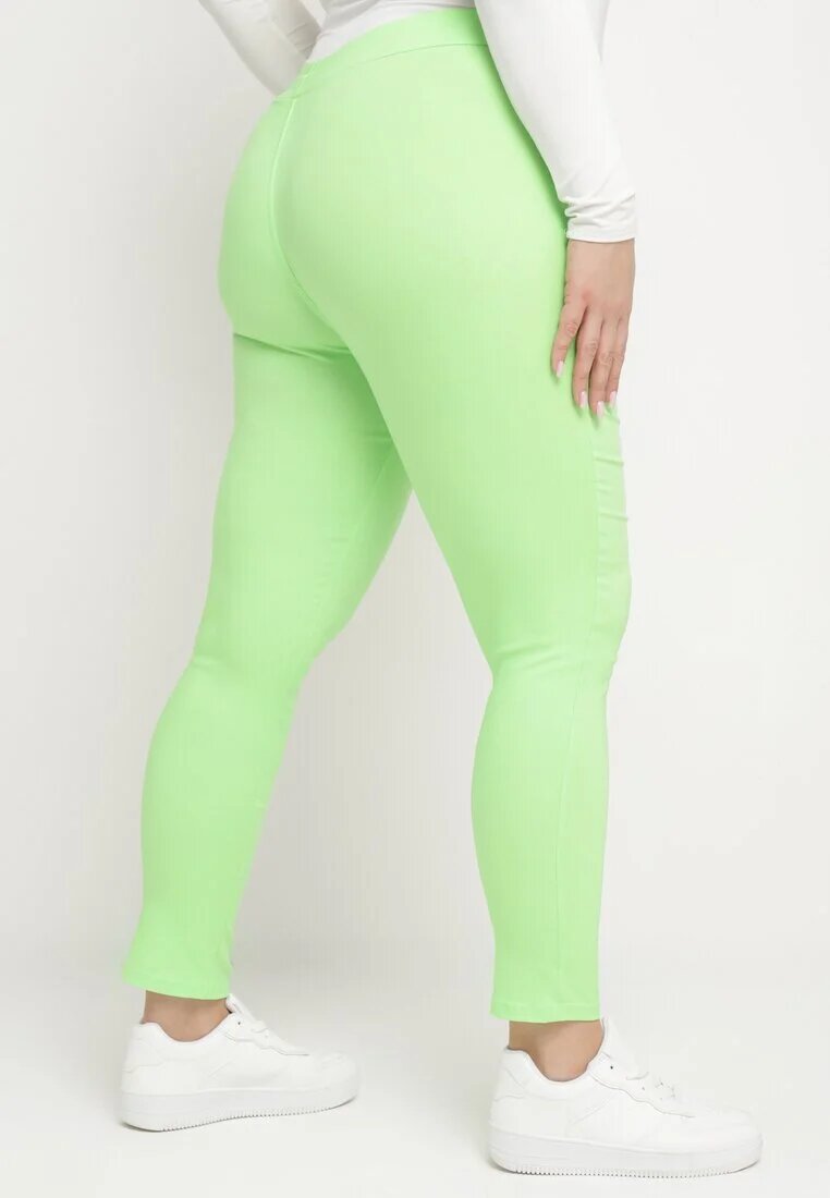 queene Pantaloni Verde deschis cu Talie Înaltă și Elastic în Talie și Șnururi Reglabile Berlioza