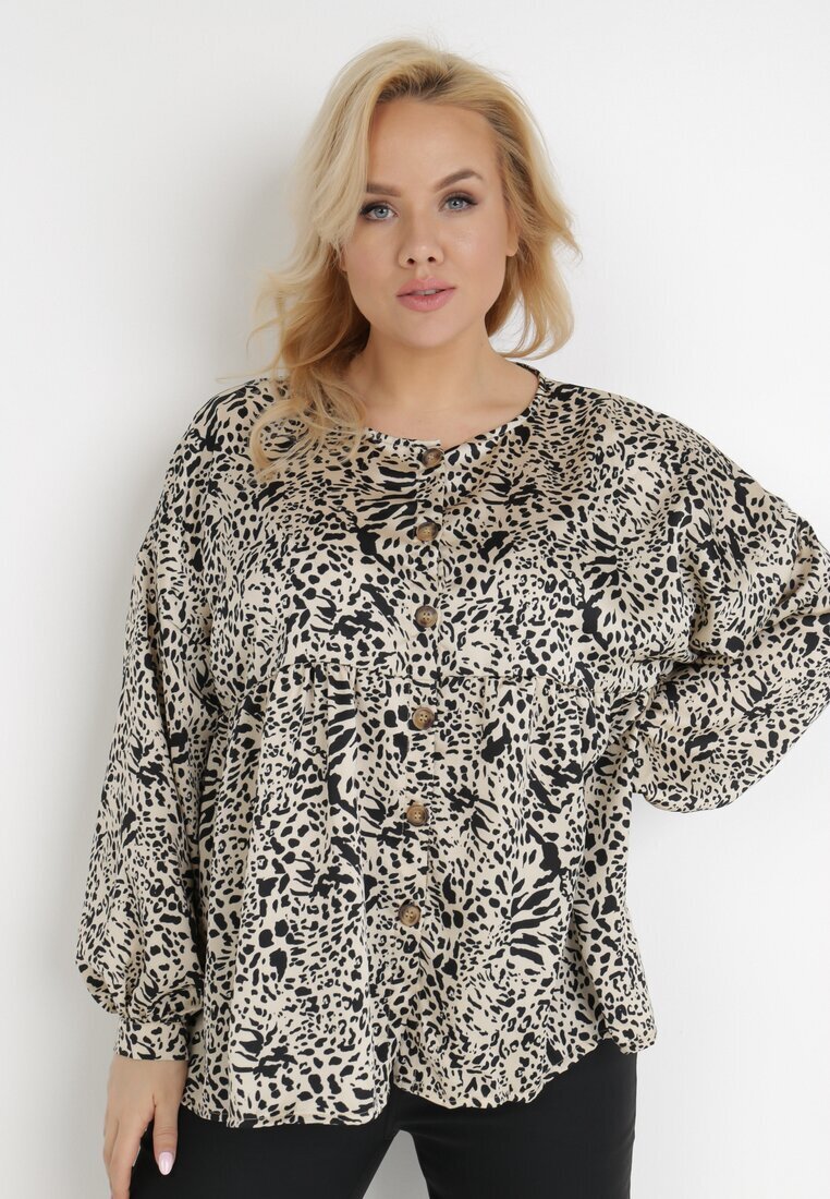 r&f fashion Bluză Bej Deschis Leafgleam