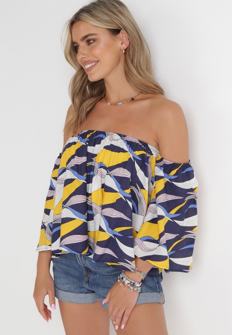 r&f fashion Bluză bleumarin-galbenă Adreney