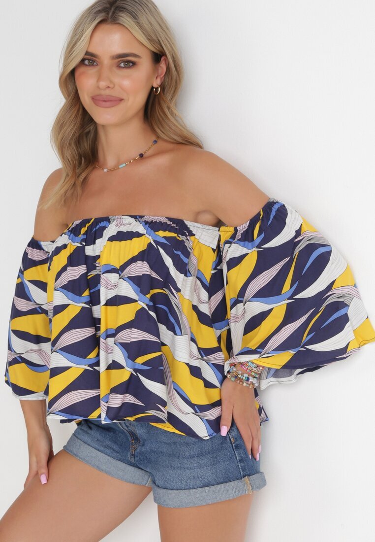 r&f fashion Bluză bleumarin-galbenă Adreney