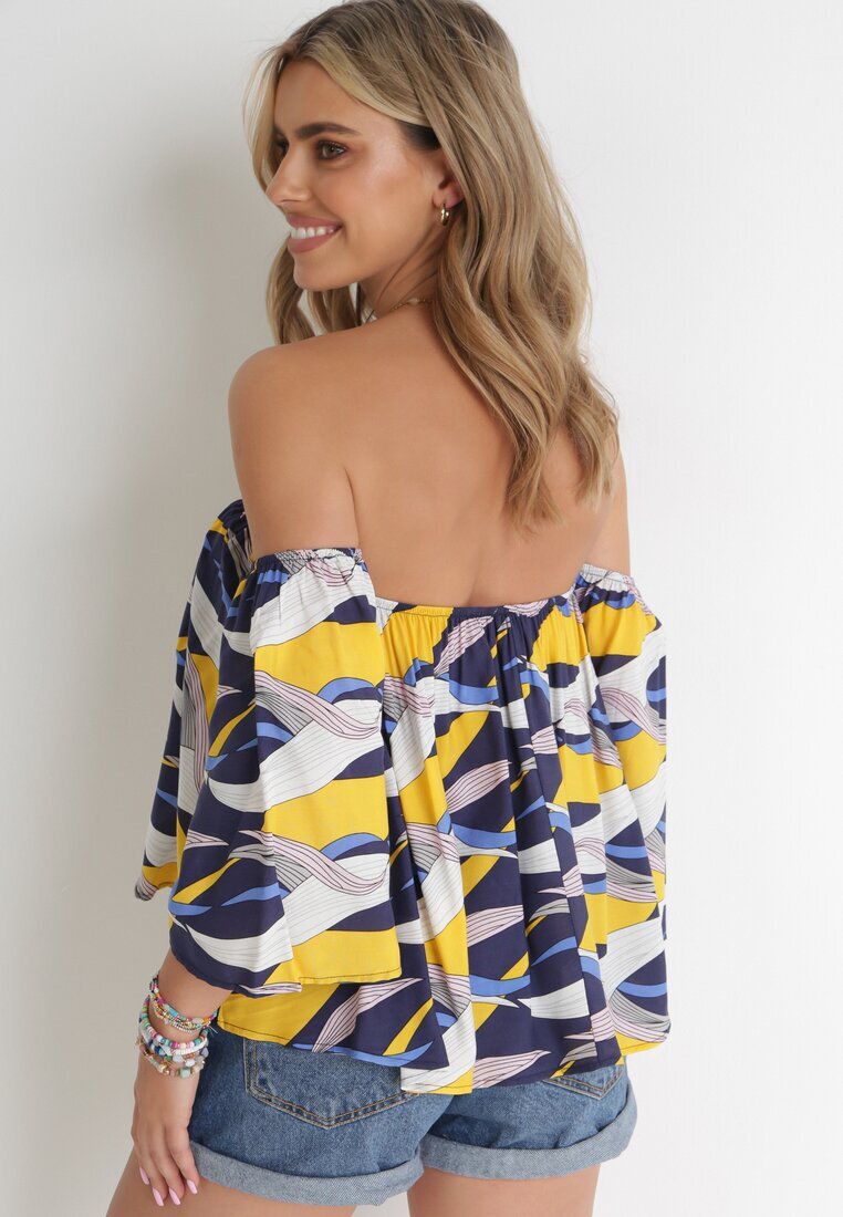 r&f fashion Bluză bleumarin-galbenă Adreney
