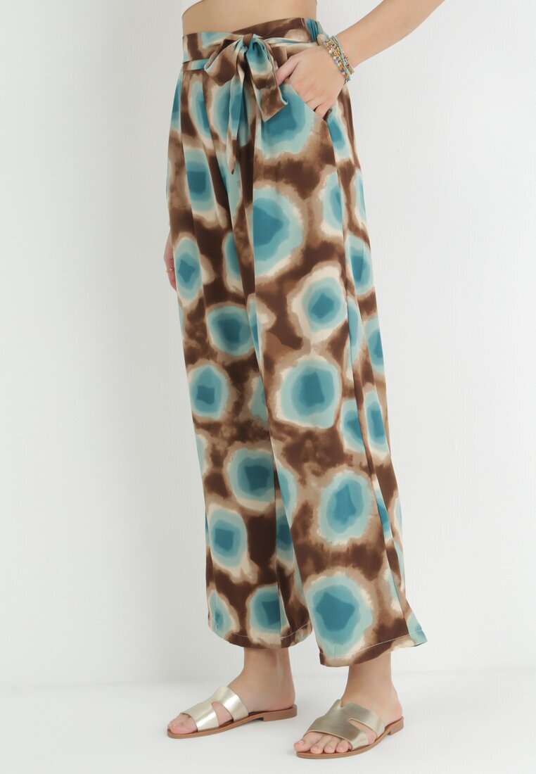r&f fashion Pantaloni maro și mentă Elitea