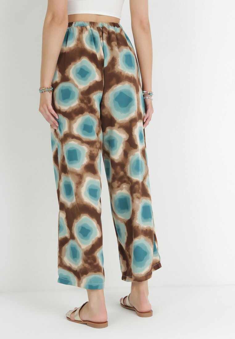 r&f fashion Pantaloni maro și mentă Elitea
