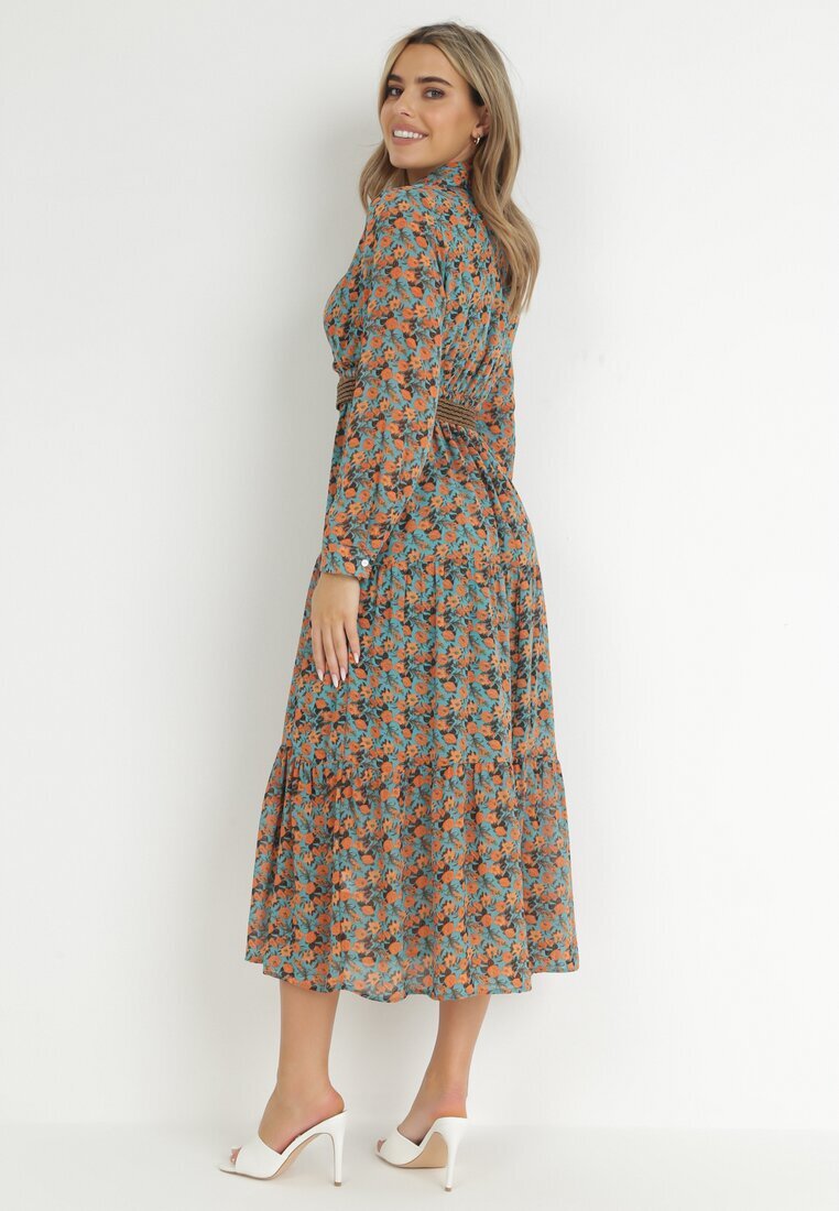 r&f fashion Rochie Verde Cu curea Khazin