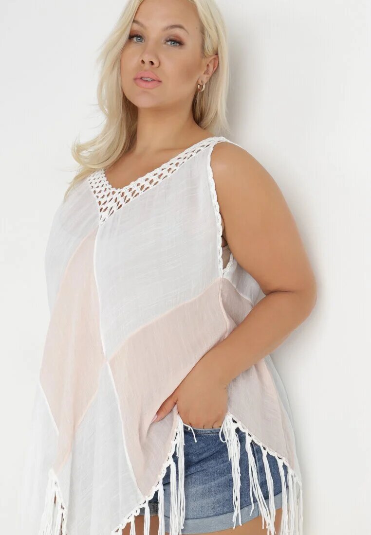 r&f fashion Tunică Alb-Roz Nyssaia