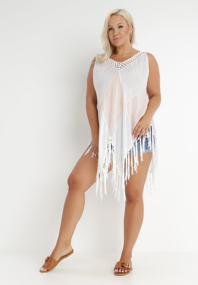 r&f fashion Tunică Alb-Roz Nyssaia