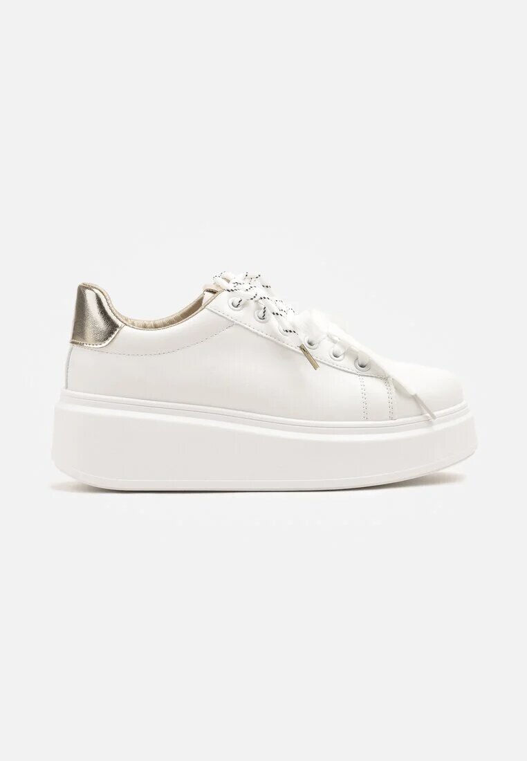renda Sneakers Albi-Aurii Decorați cu șiret dublu Zdivane
