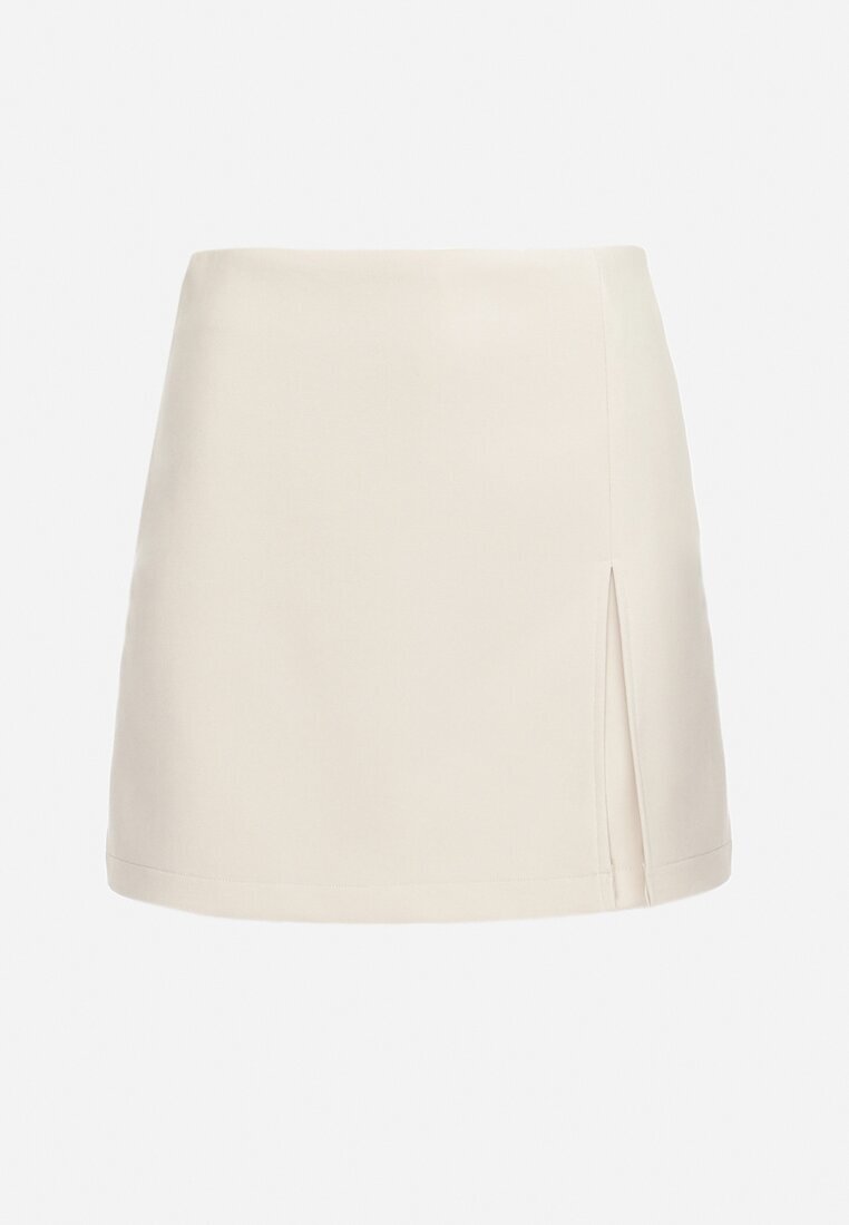 retro & icone Fustă-Pantaloni scurți bej Eleganti cu Fantă Jelrina