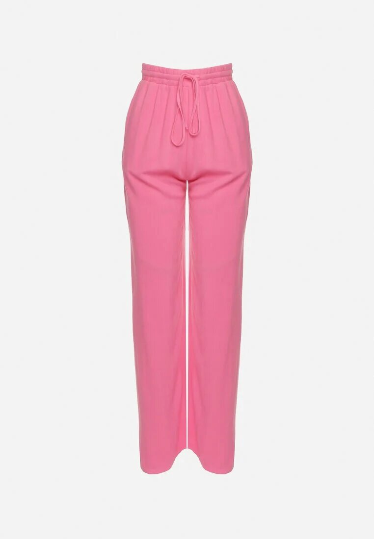retro & icone Pantaloni Roz închis din vâscoză și in cu picioare largi Almaris