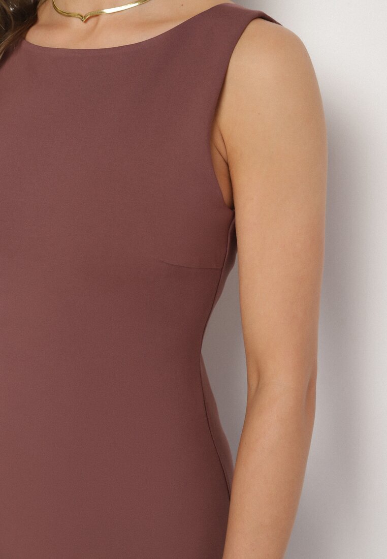 retro & icone Rochie Maro Cambrată cu Bumbac Talaza