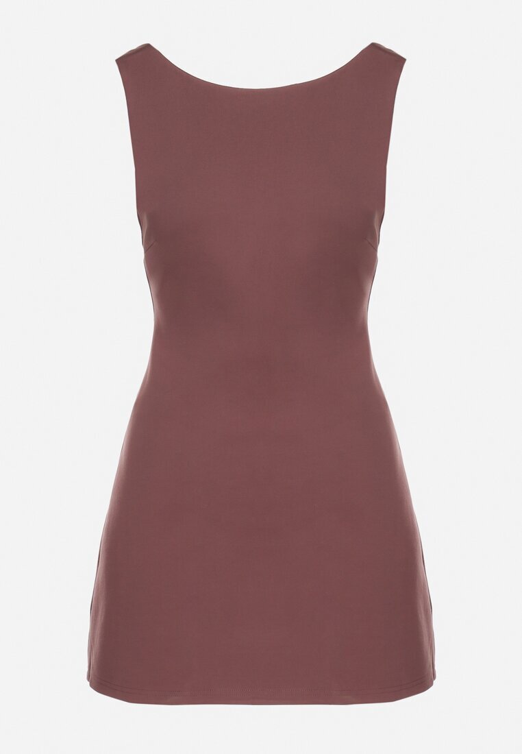 retro & icone Rochie Maro Cambrată cu Bumbac Talaza