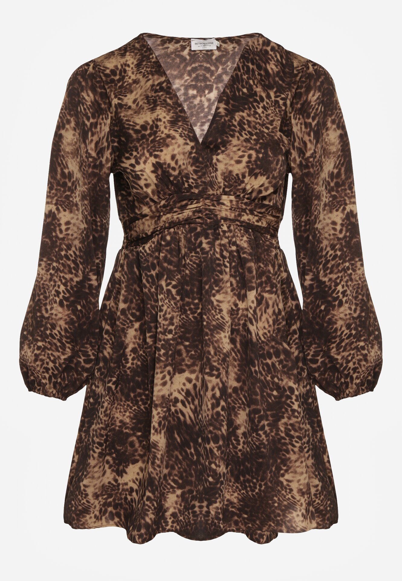 retro & icone Rochie Maro cu croială evazată și mâneci bufante Salanela
