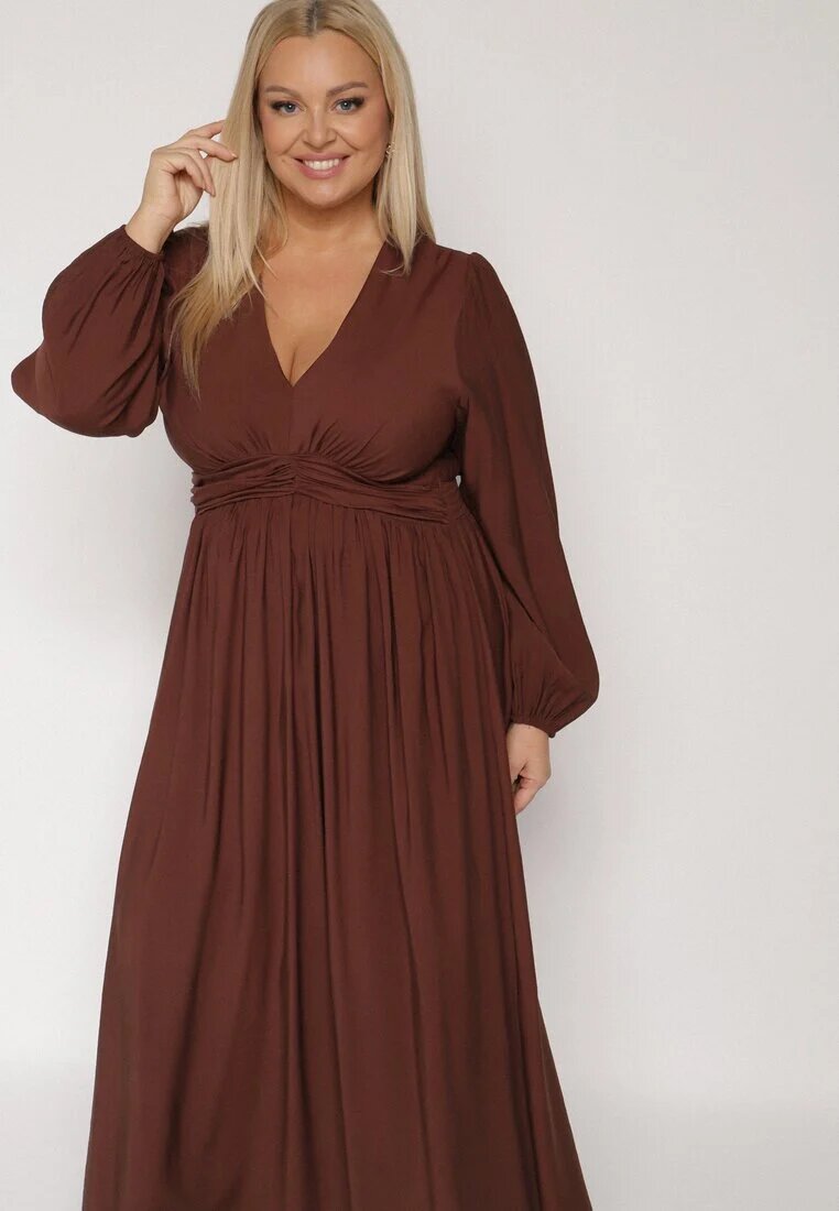 retro & icone Rochie Maro Evazată cu încrețituri și elastic în talie Fedorna