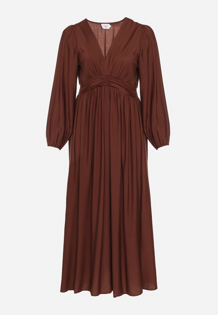 retro & icone Rochie Maro Evazată cu încrețituri și elastic în talie Fedorna