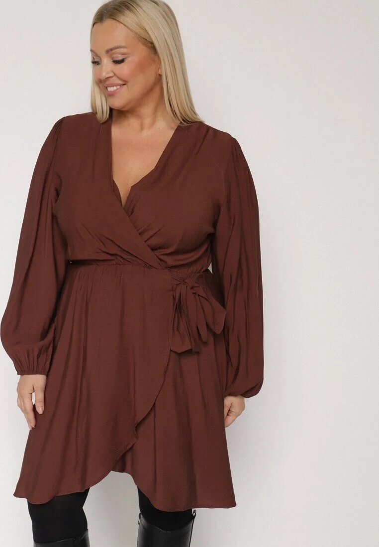 retro & icone Rochie Maro Petrecută din Viscoză cu Legătură în Talie Vidila