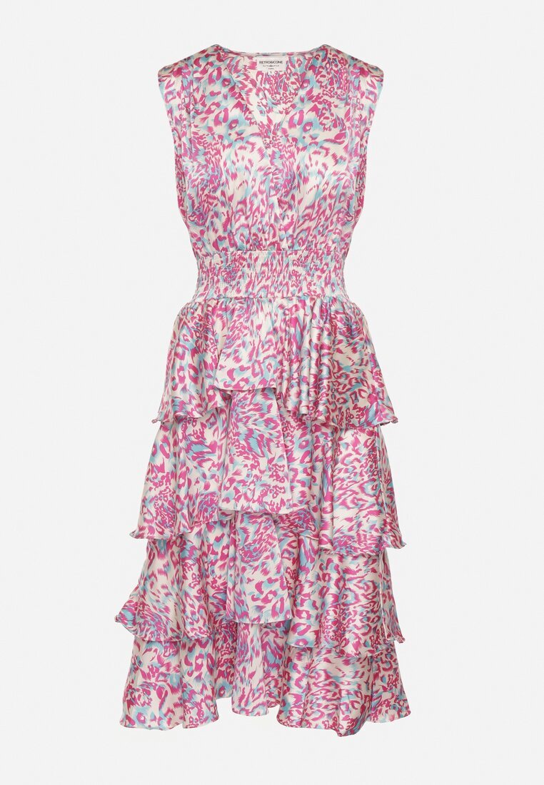 retro & icone Rochie Rozalie cu Decolteu petrecut și Talie elastică cu Volane Dimolia