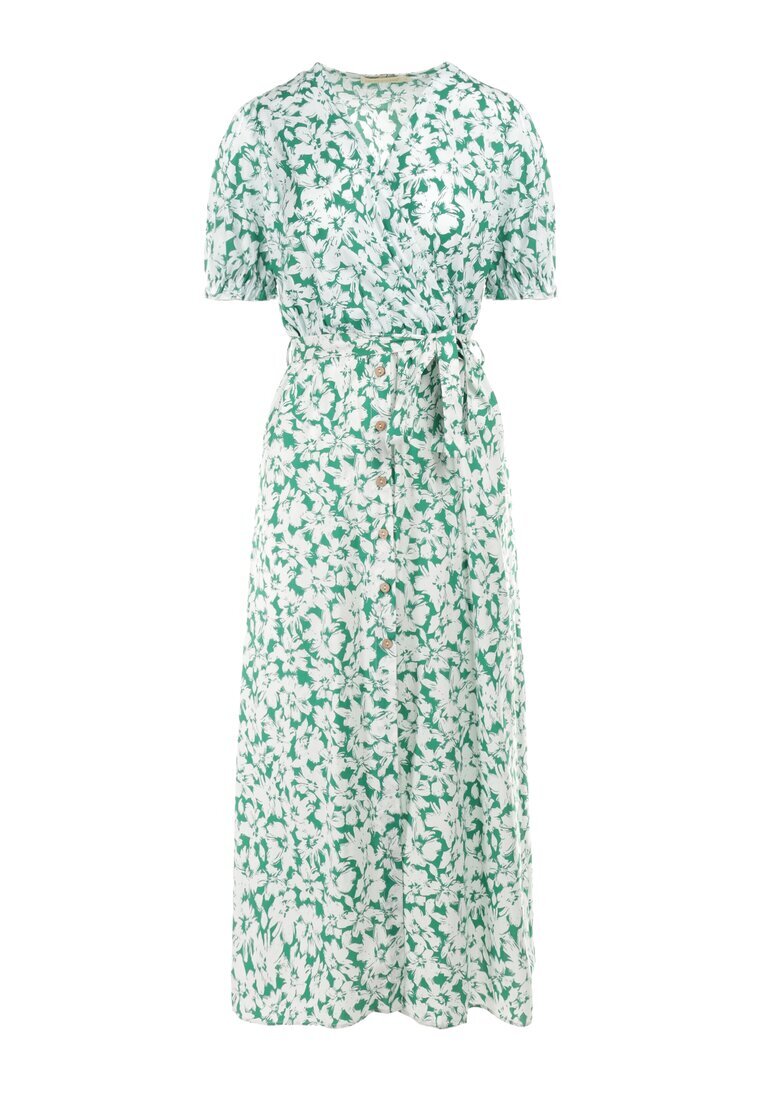 retro & icone Rochie Verde din Bumbac Delereia