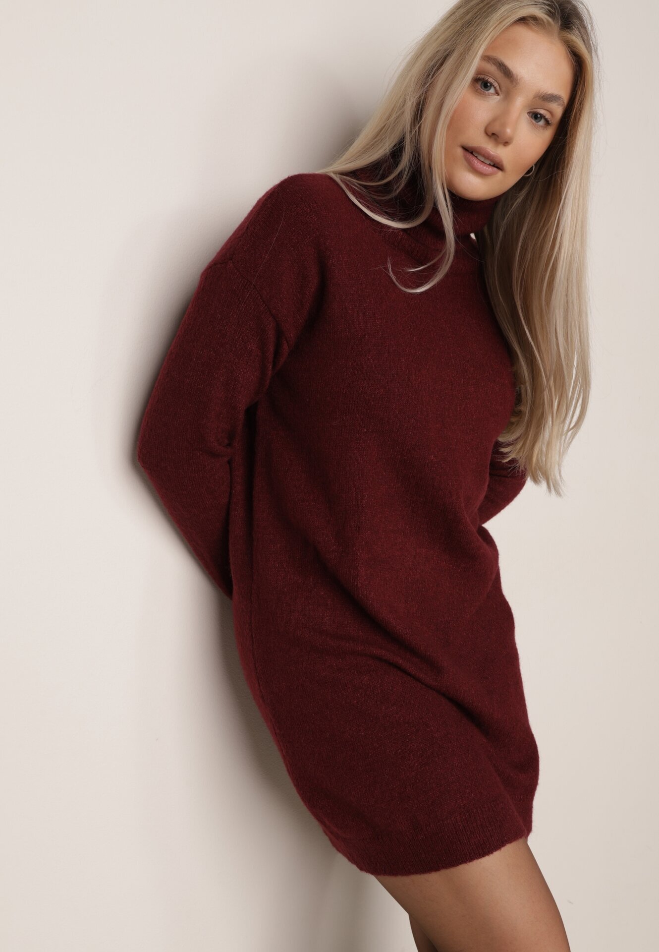  Rochie Bordeaux Tricotată Classificator