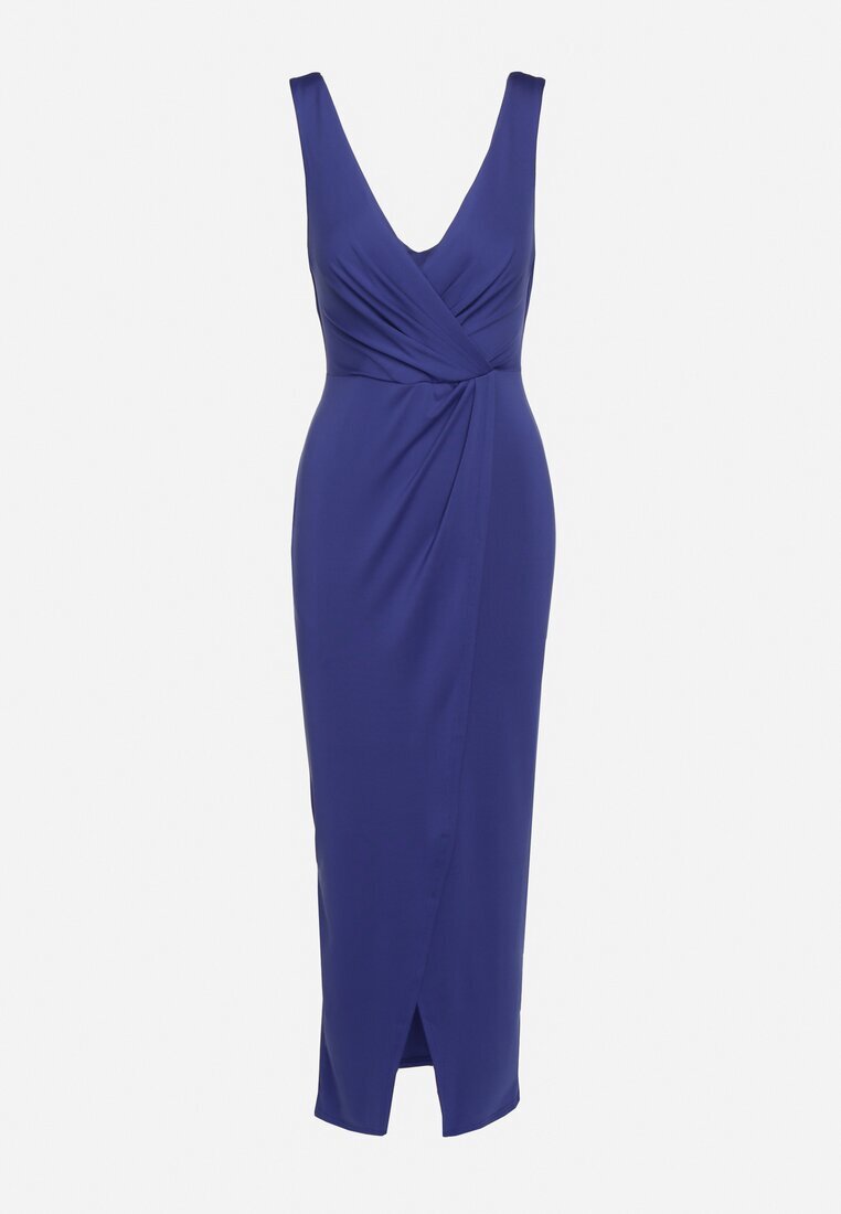  Rochie Clasică petrecută de cocktail fără mâneci bleumarin Widoksa