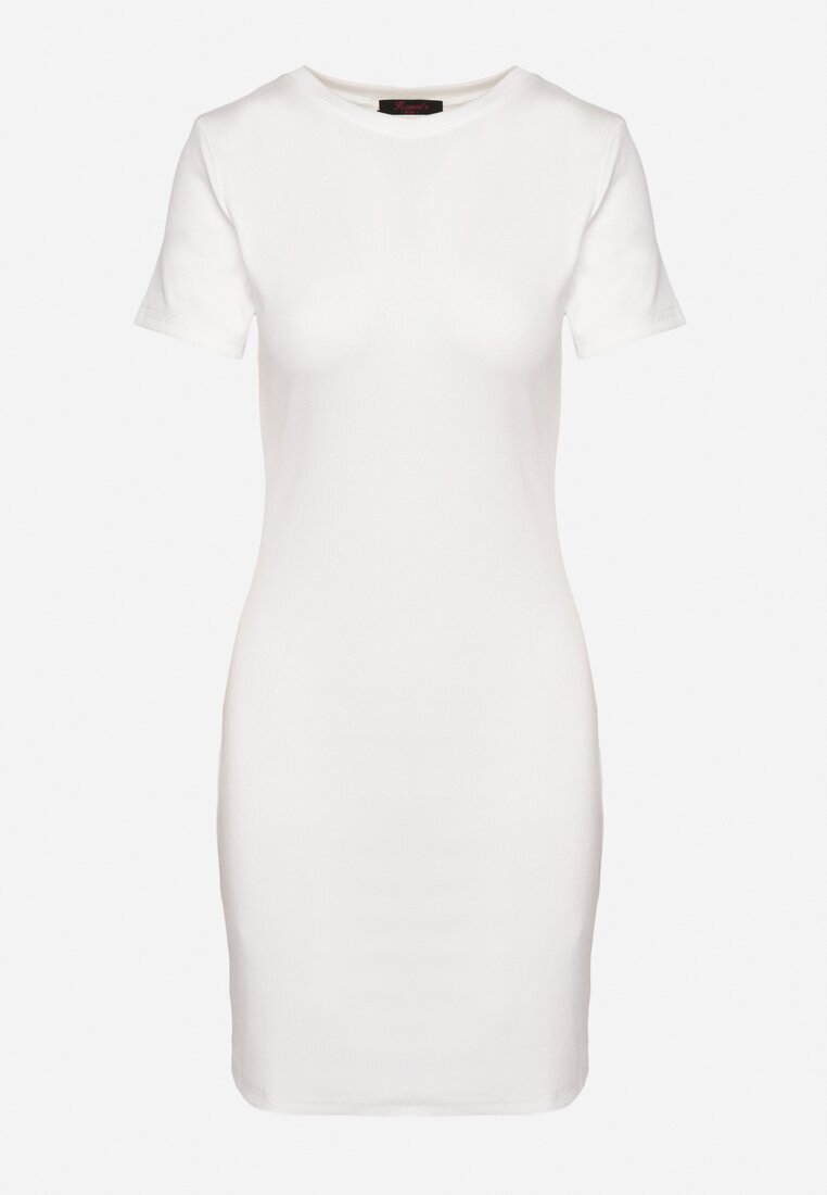 romee's Rochie Albă Reiată din bumbac Mulată Ralitia