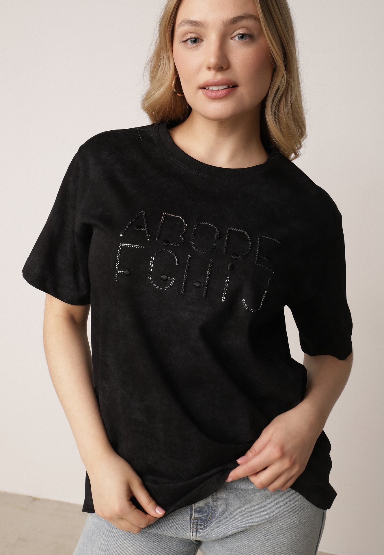 romee's T-shirt Negru