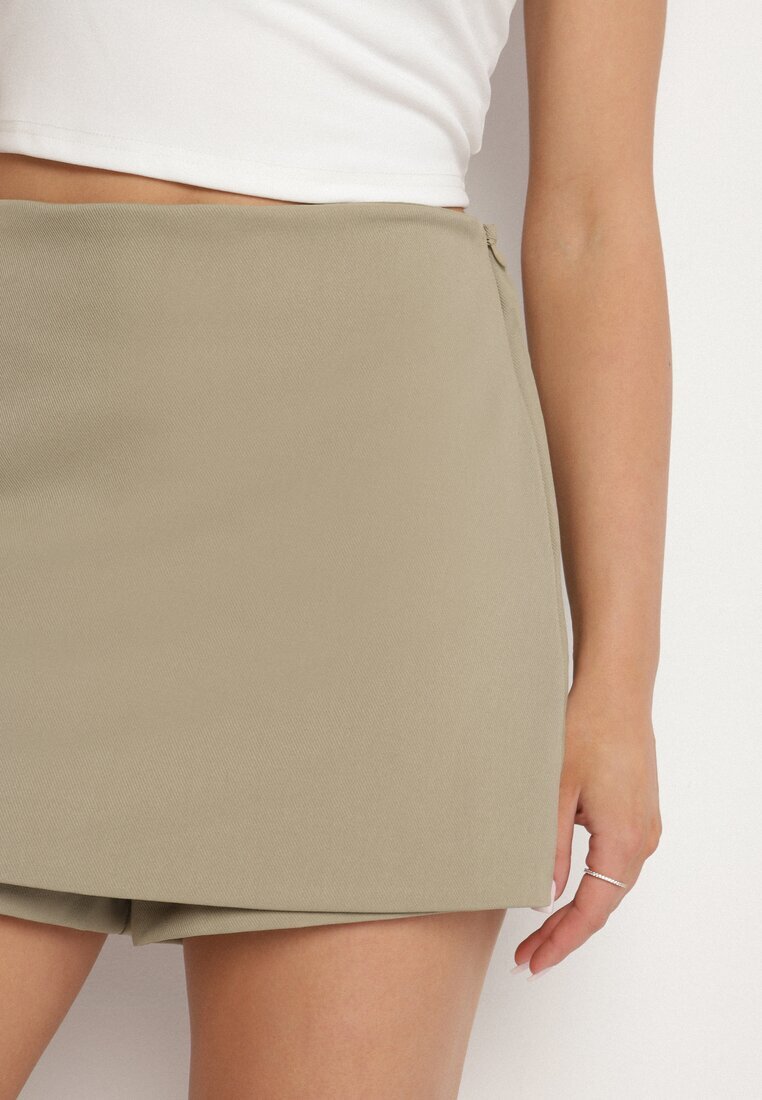 rosa Fustă-pantaloni scurți Verde deschis în Stil Clasic Cleviane