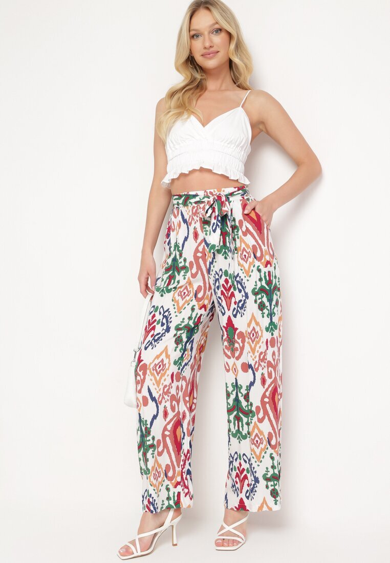 rosa Pantaloni Alb-Verzi Rosyn