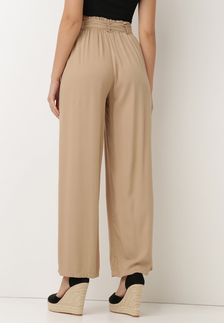 rosa Pantaloni Bej Largi Pheriko