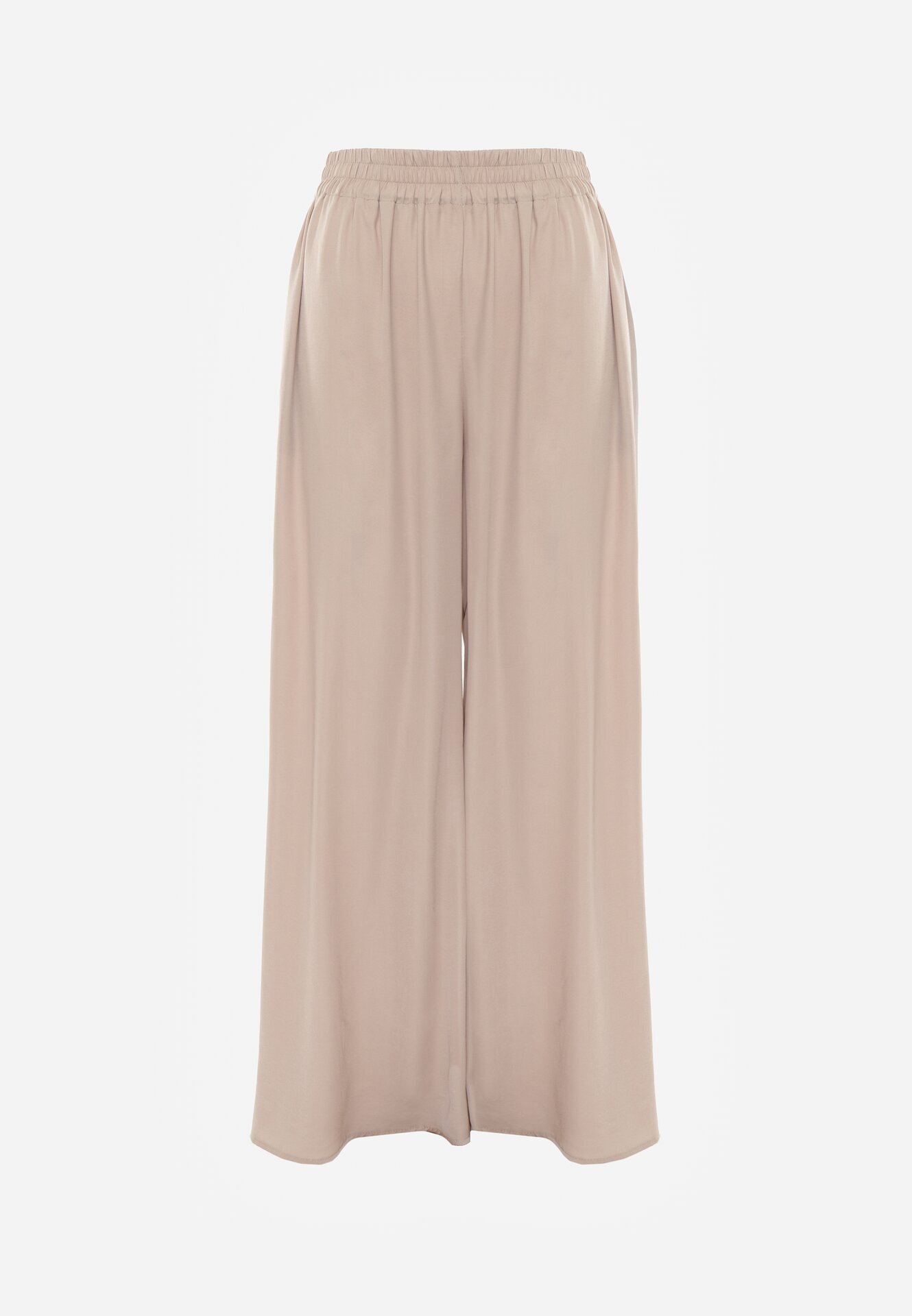 rosa Pantaloni Bej Lari cu elastic în talie Bohdi