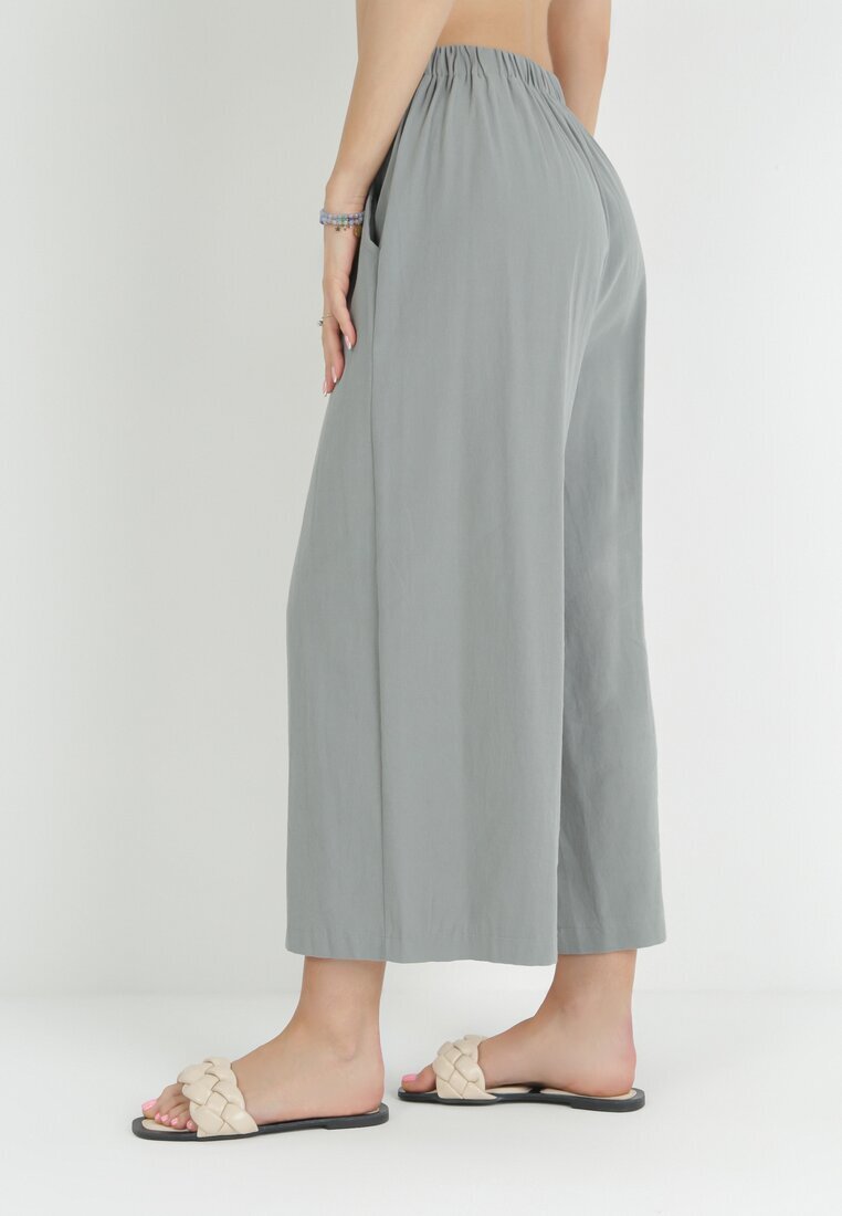 rosa Pantaloni culottes mentă de bumbac lungime 7/8 Anaim