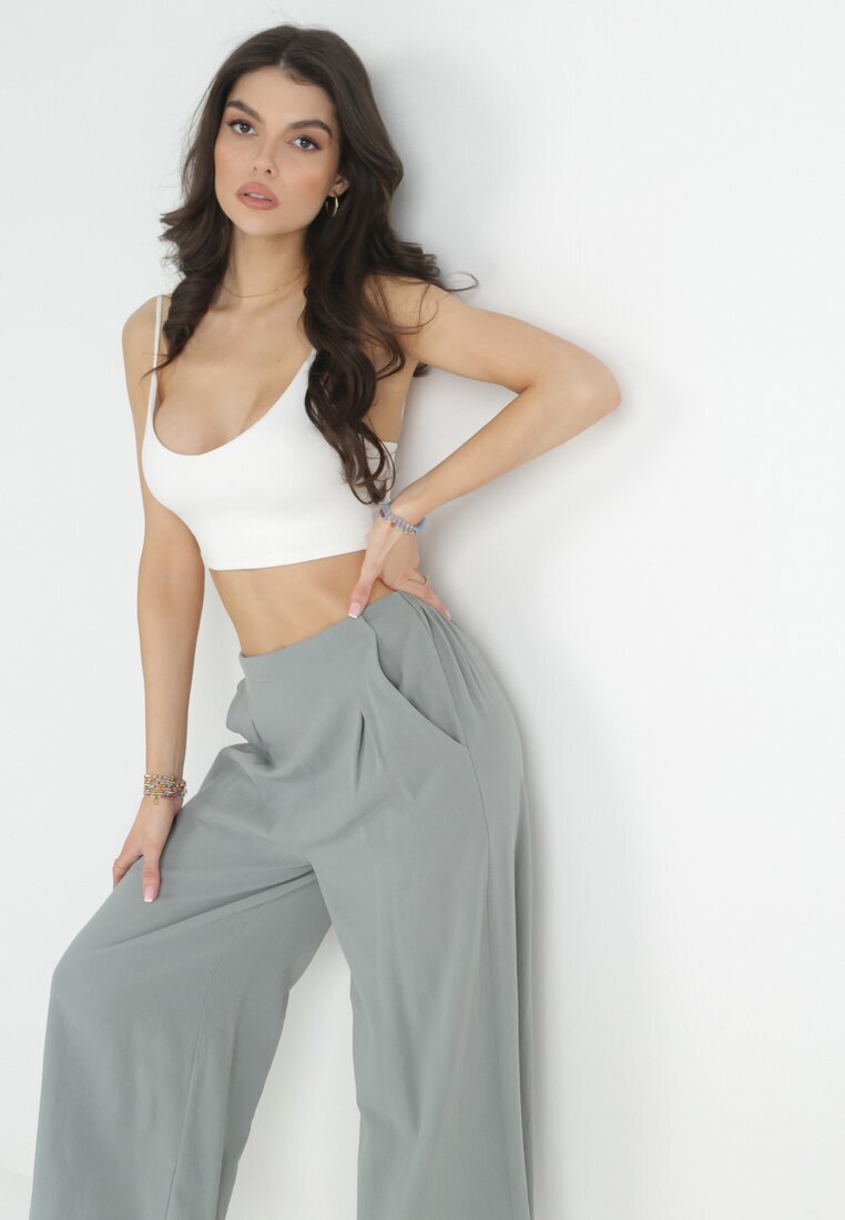 rosa Pantaloni culottes mentă de bumbac lungime 7/8 Anaim