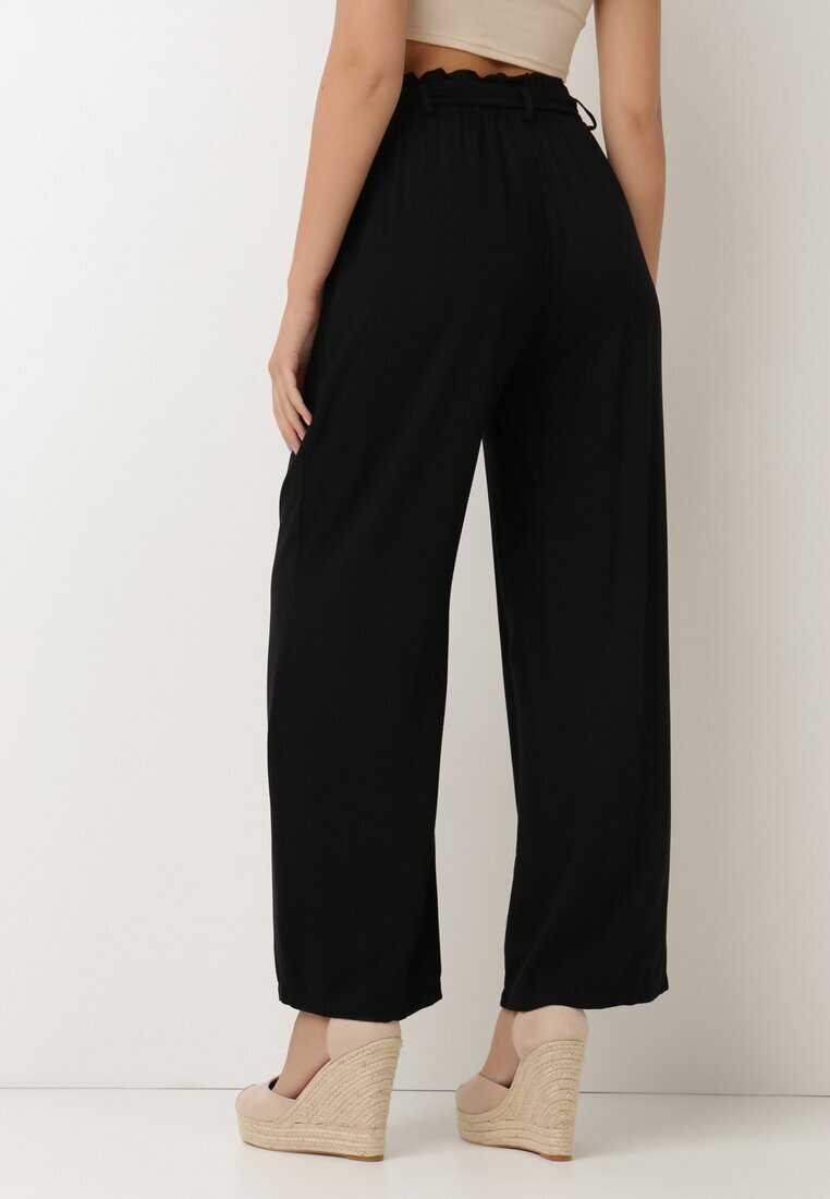 rosa Pantaloni Negri Largi Pheriko
