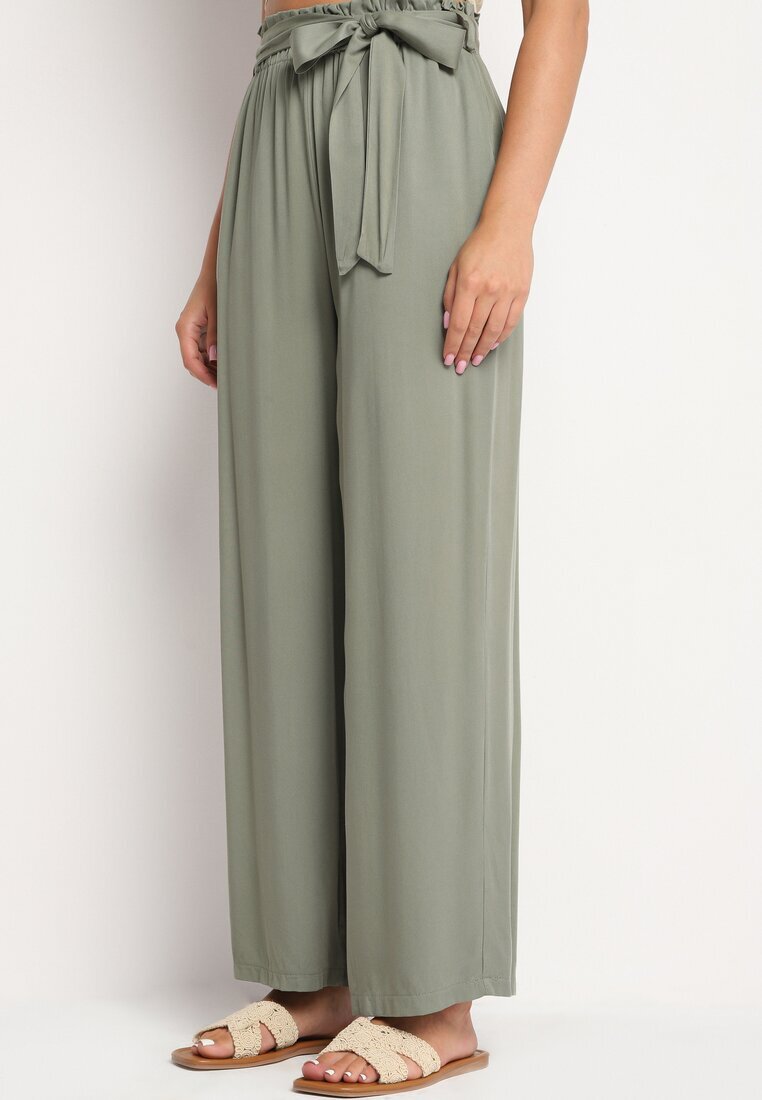 rosa Pantaloni Verde închis Largi Pheriko