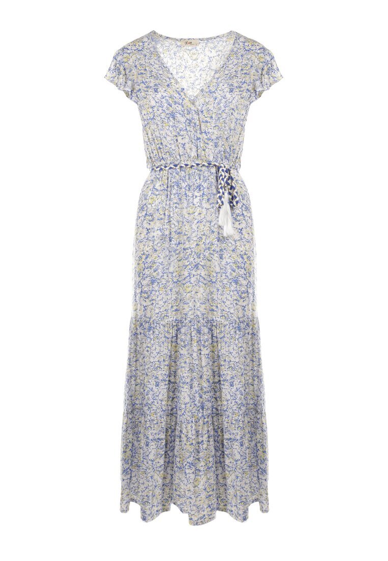 rosa Rochie Alb-Albastră cu șnur Cillereia