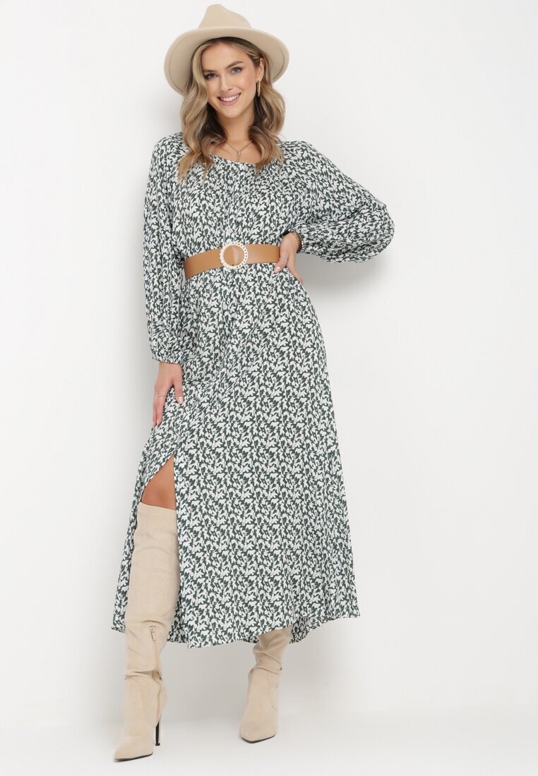 rosa Rochie Alb-Verde Egona