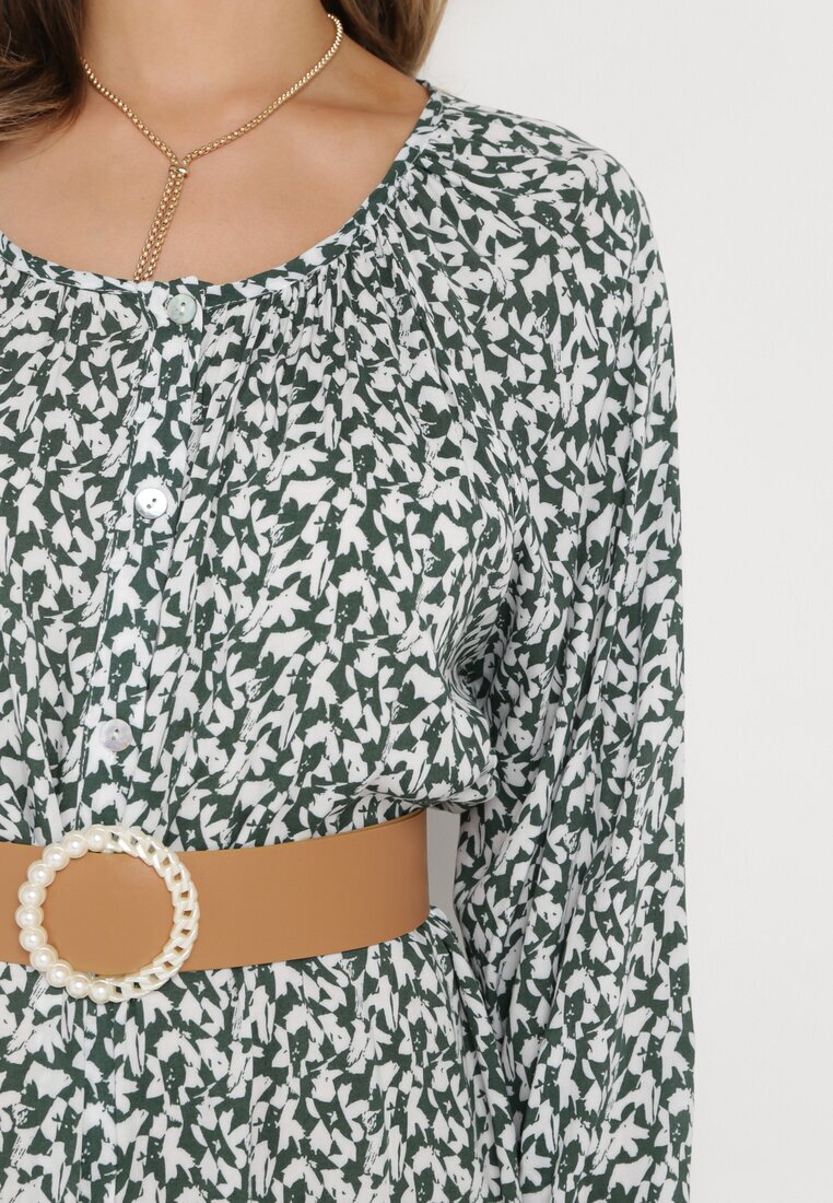 rosa Rochie Alb-Verde Egona
