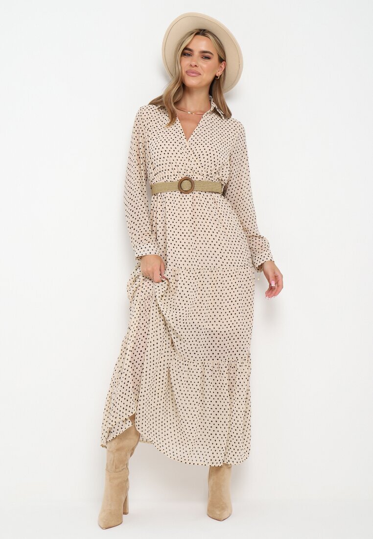 rosa Rochie Bej deschis Cu curea Deinene
