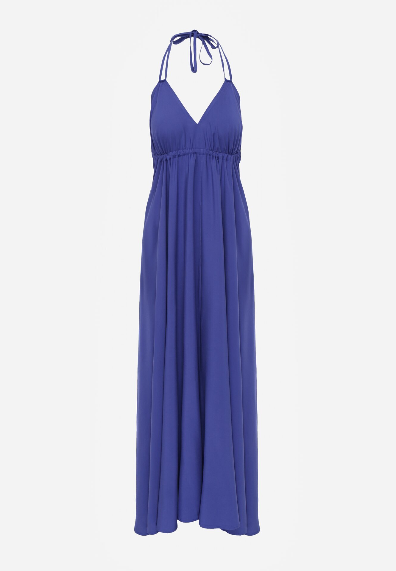 rosa Rochie Bleumarin Evazată Maxi cu Legătură la Gât Cathenia
