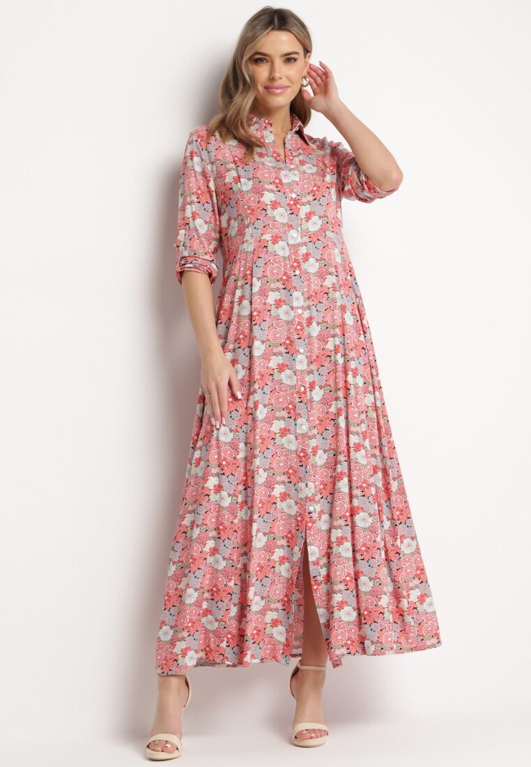 rosa Rochie-cămașă Roz-Roșie Fabillus