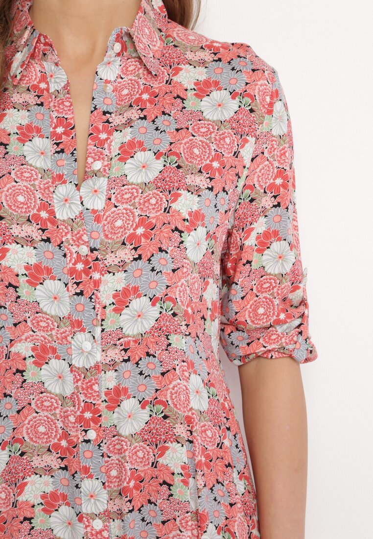 rosa Rochie-cămașă Roz-Roșie Fabillus
