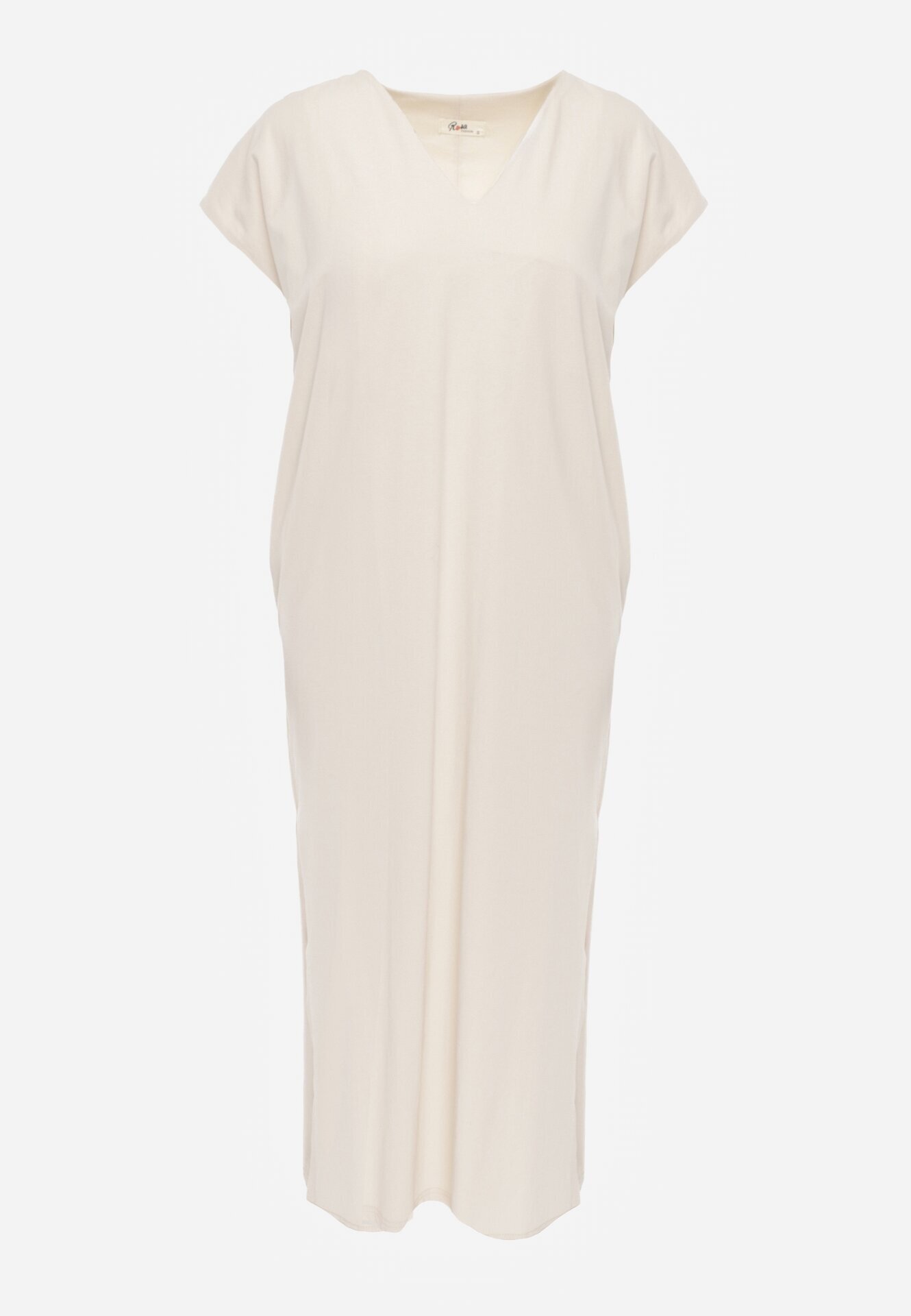 rosa Rochie din bumbac oversize cu buzunare Thaelusa Bej