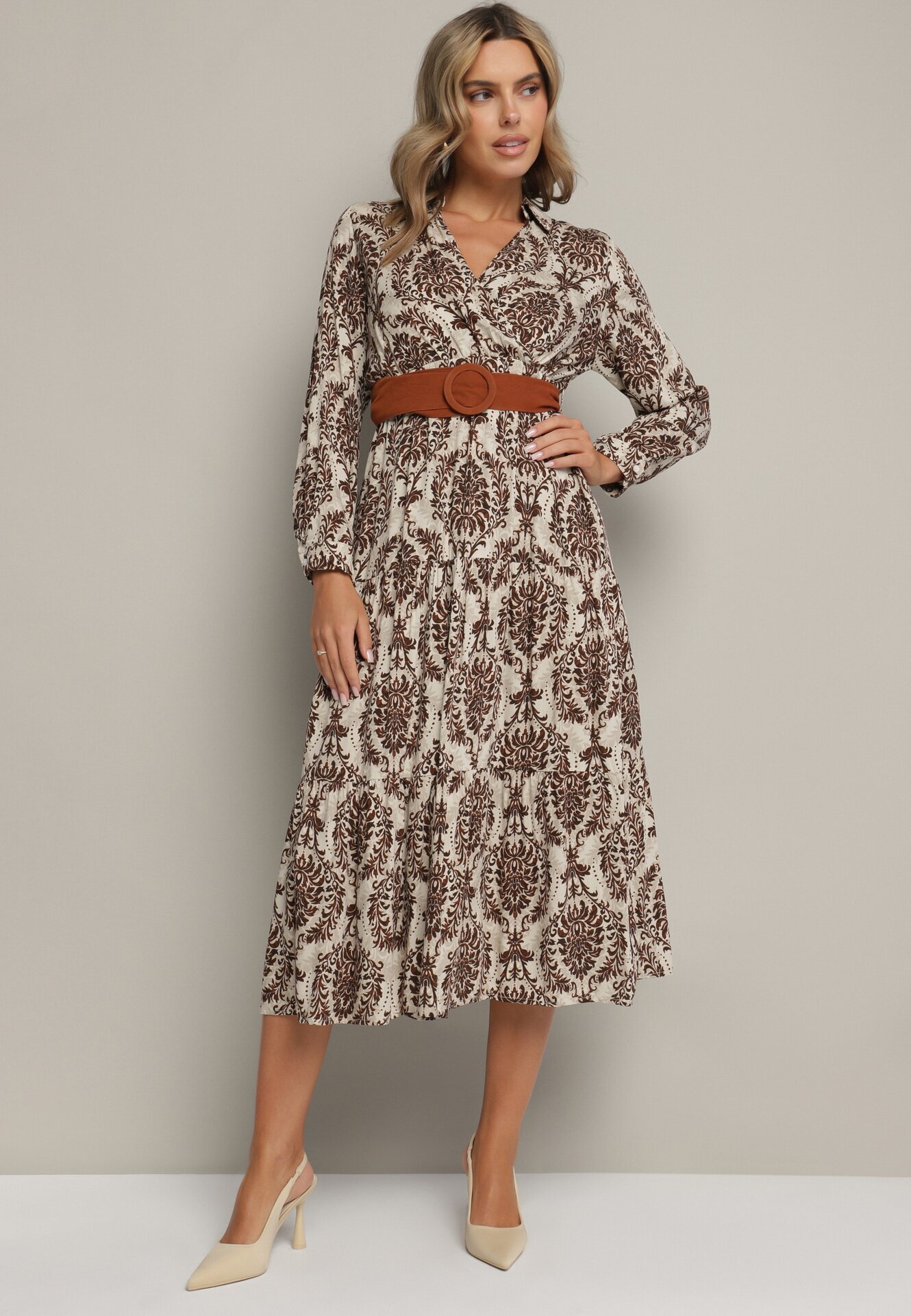 rosa Rochie Maro Vâscoză tip plic stil boho cu cordon textil cu cataramă Rinovia