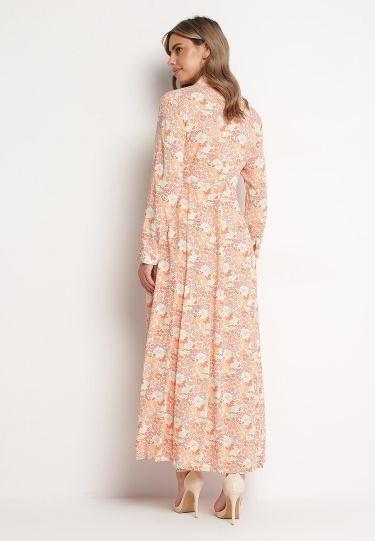 rosa Rochie tip cămașă Portocaliu-Albă Fabillus