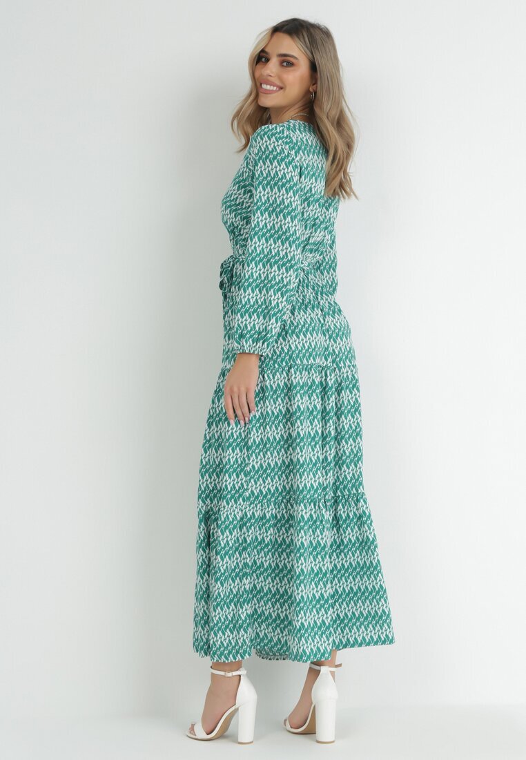 rosa Rochie Verde Cloș cu elastic în talie Mosho