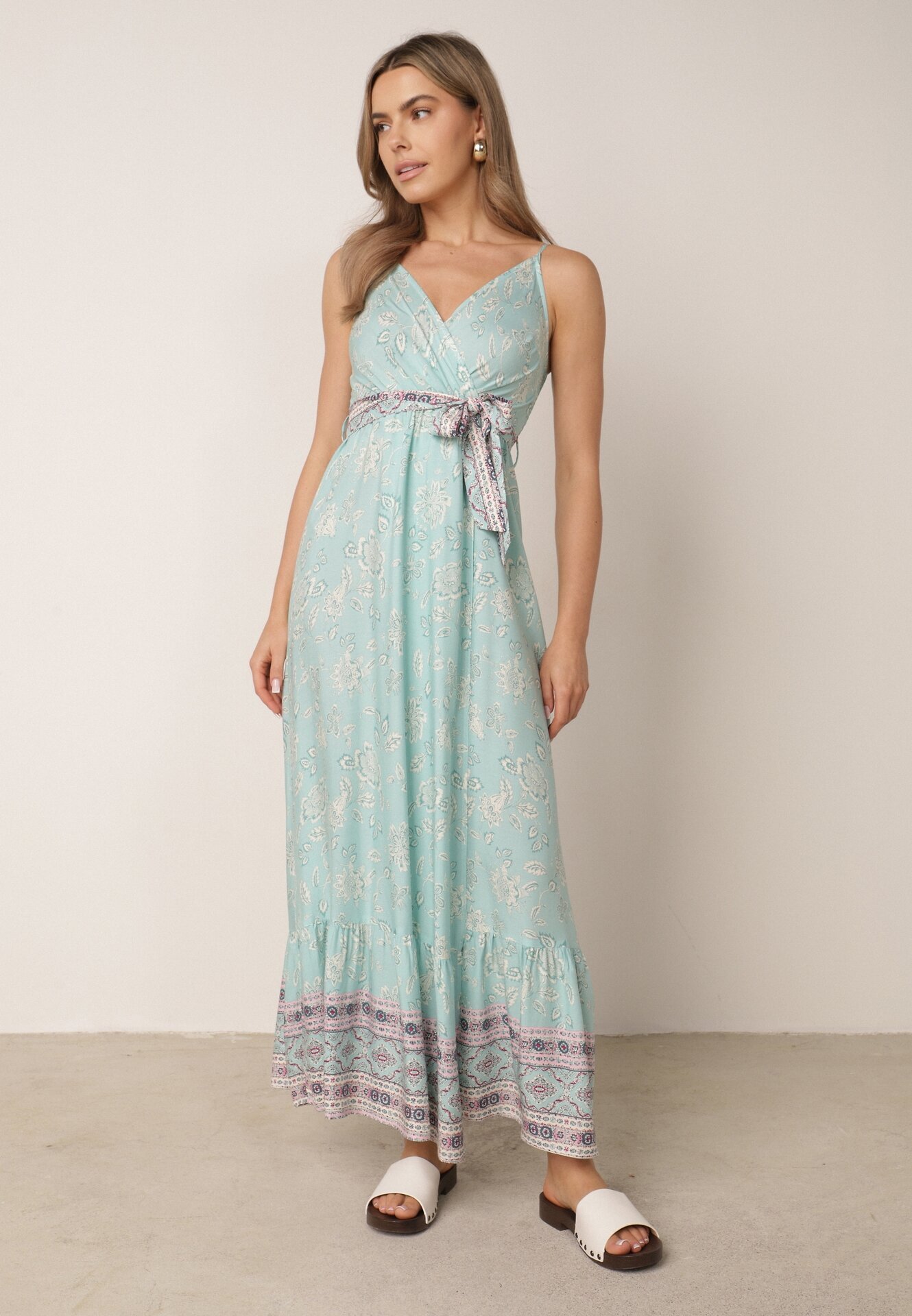 rosa Rochie Verde Mentă Komley