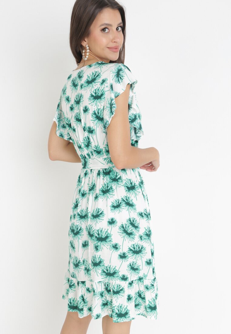 rosa Rochie Verde Petrecută cu elastic în talie Mubill