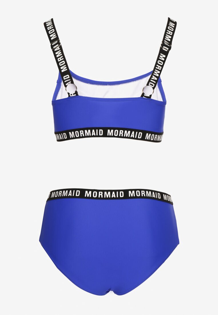 rosse line Bikini Albastru Sutien Sport și Chiloți Tip Slip cu Inscripții Nevianea
