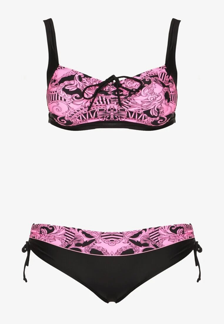 rosse line Bikini roz cu șnururi Sutien și chiloți figi Miladenna