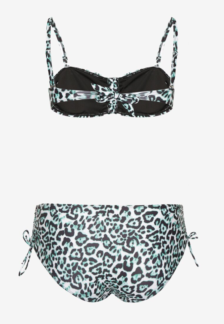 rosse line Bikini Verde Sutien cu legături și Chiloți Slip cu șnururi Uloselia